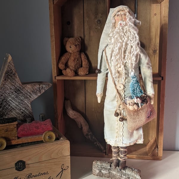 Handmade primitive santa 