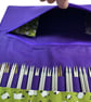 Interchangeable knitting needle case with mini green sheep , holds 2 sets, - Image 4