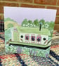 Patchwork, "A moment from the towpath" - greeting card
