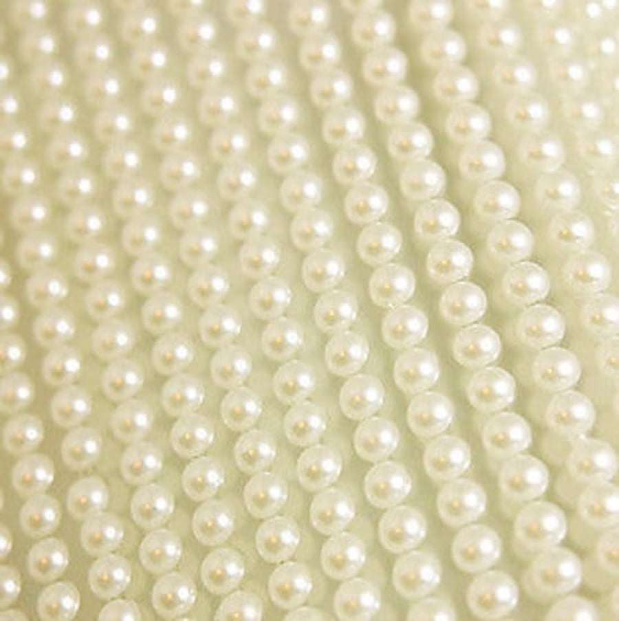 200 Self Adhesive Pearls 6mm Beautiful Small Round Ivory Pearl Stick On Adhesive