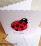 Red Felt Ladybird Birthday Card - Image 3