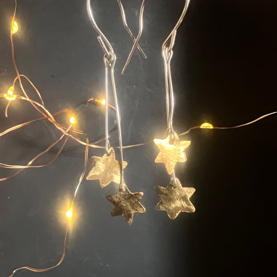 Shooting Stars Christmas Earrings