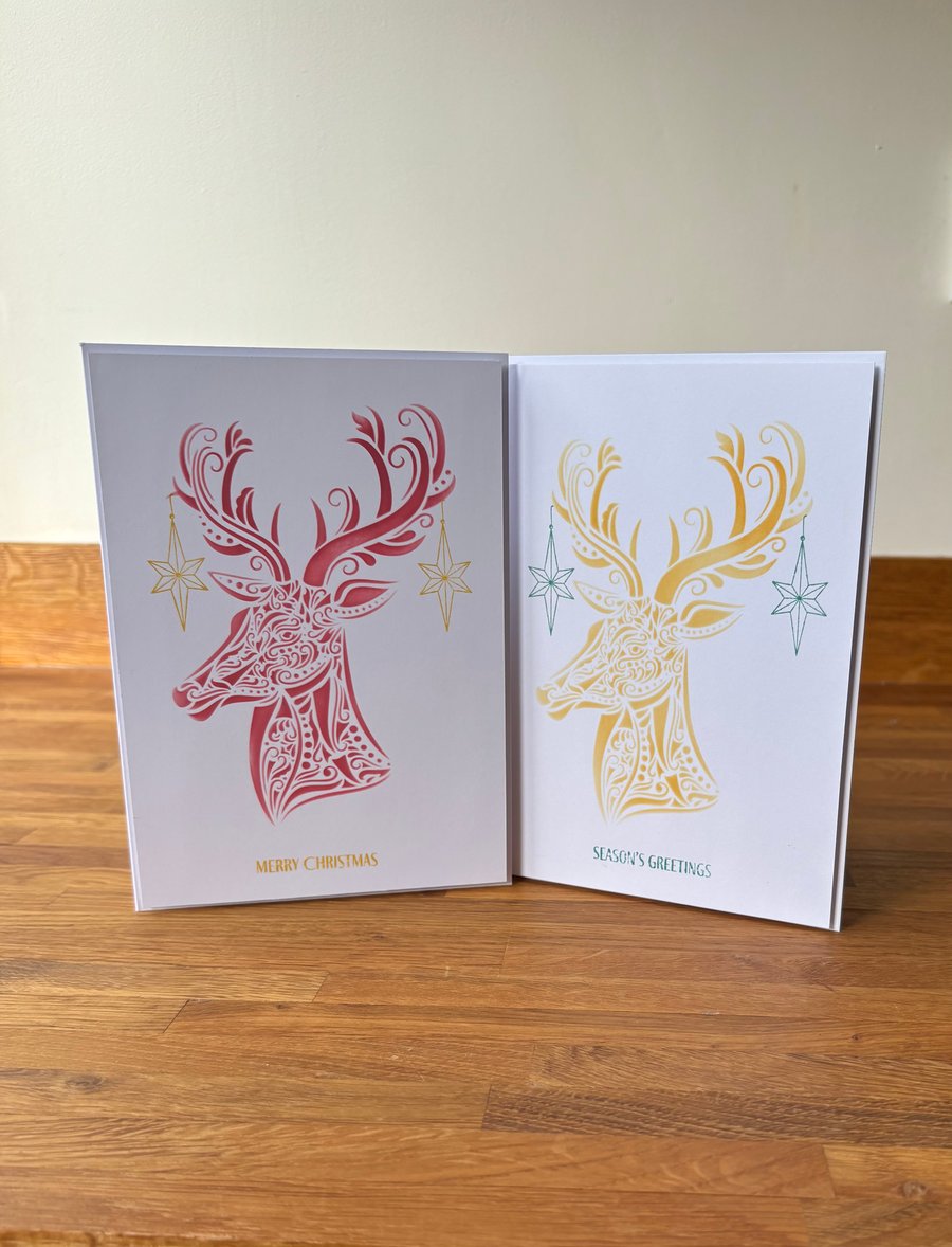 Christmas Stag with Stars.