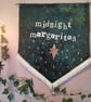 Practical Magic inspired banner, velvet art, witch decor - Image 1
