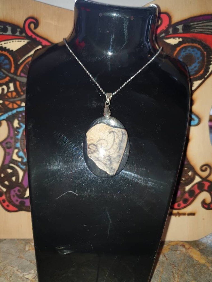 Blue Patterned Mudlarking Pendant