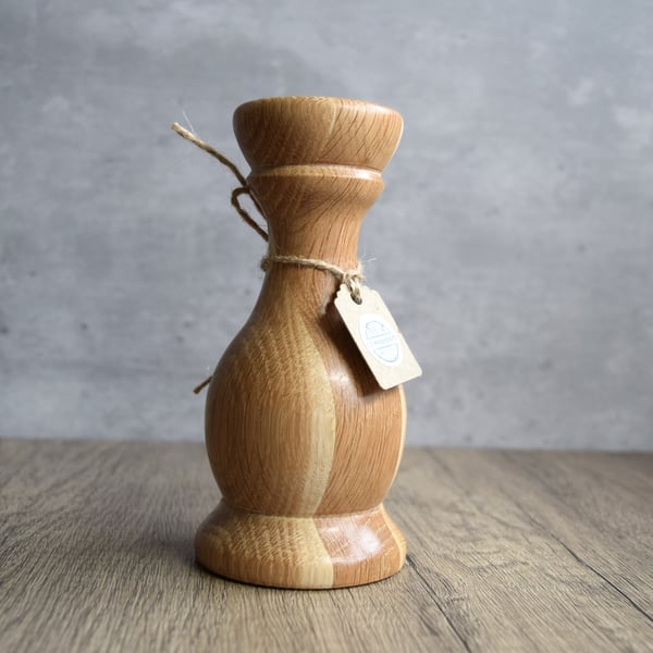 Woodturned Twig Vase - Oak 