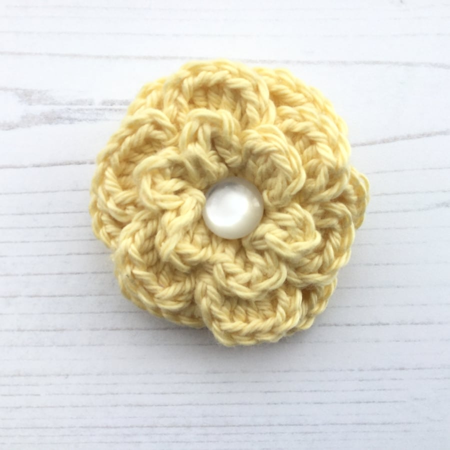 Crochet Flower Brooch