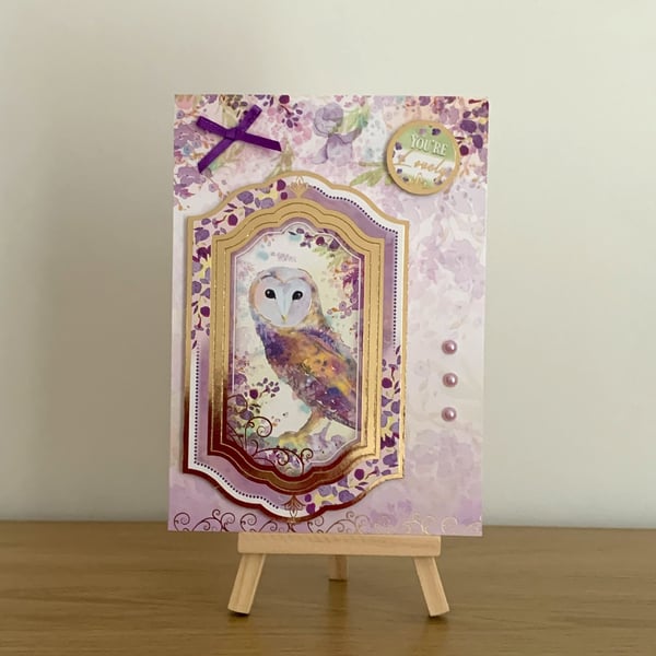  Owl Gold Foiled Ladies Luxury Birthday Card
