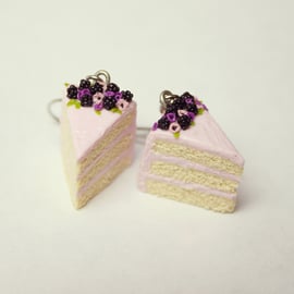 Autmn Blackberry cake earrings 