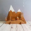 Pop-Out Wooden Wilderness - 3d Snowy Mountain Scene