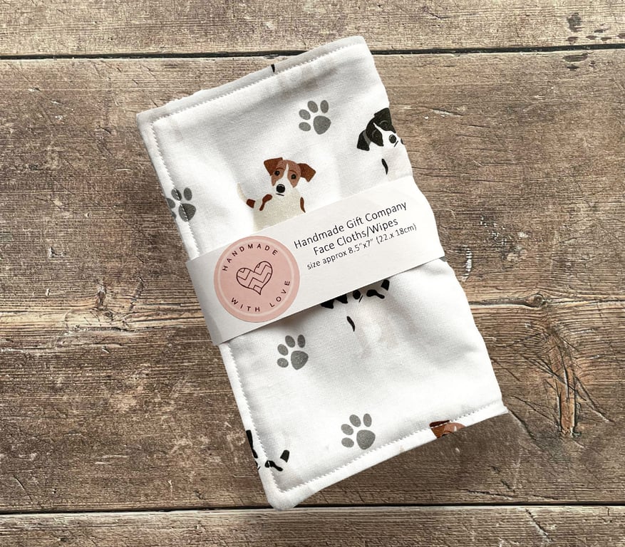 Handmade 2 Pk Face Wipes, Face Cloths, Face Flannels, Eco-Friendly Wipes-FCW21