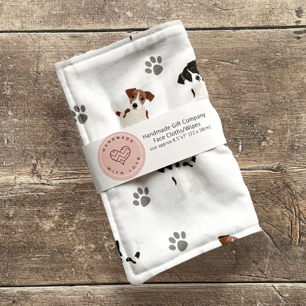 Handmade 2 Pk Face Wipes, Face Cloths, Face Flannels, Eco-Friendly Wipes-FCW21