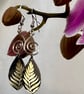 Recycled tin and silver earrings  - Image 3