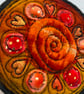 Embroidered circular patterned brooch pin of badge.  - Image 5