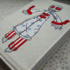 embroidered notebook - straight jacket zombie - A6