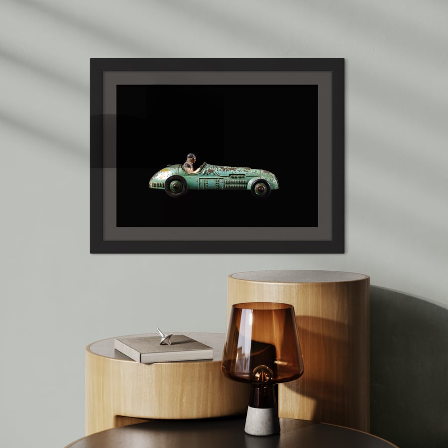 Fine Art Print - Vintage Corgi Racing Car