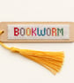 Handmade Cross Stitch Wooden Bookmark with Tassel – Choice of Reading Quotes - Image 1
