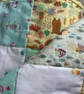 Handmade Patchwork Baby Play mat Quilt yellows and greens - yellow backing