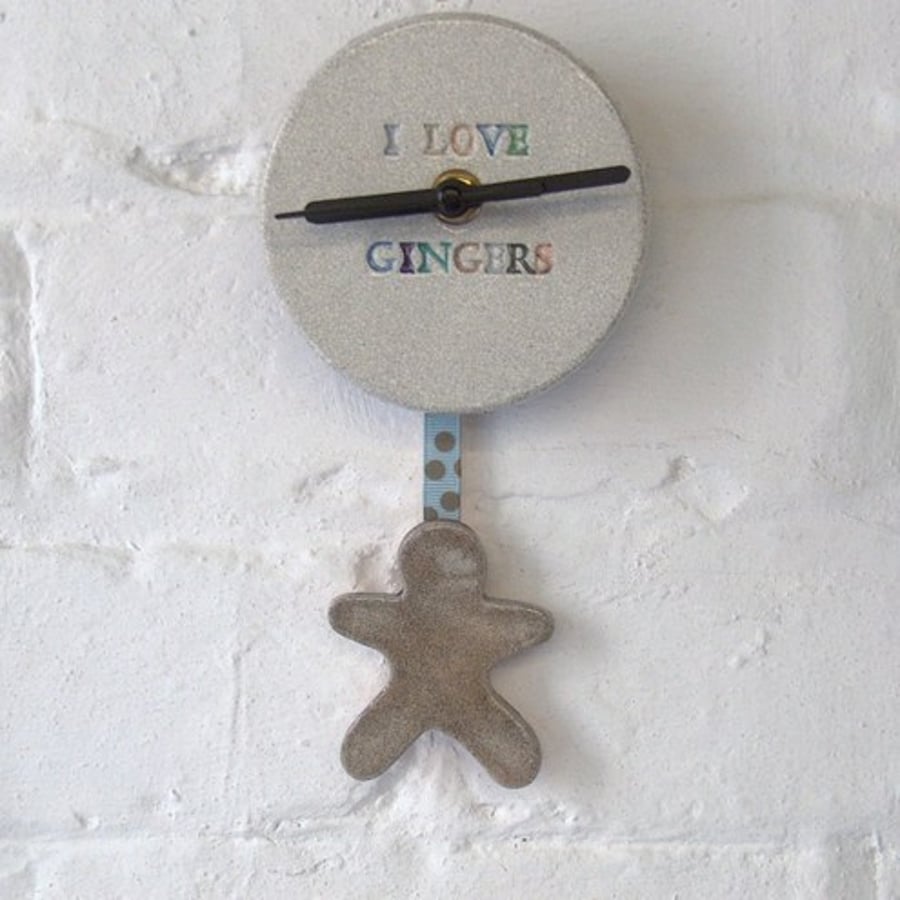 'I Love Gingers' Pendulum Clock