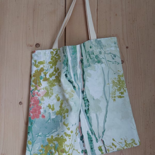 Small Bag Silver Birch Tree Themed Cotton Double Sided 