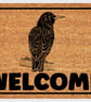 Starling Bird Door Mat - Personalised Starling Welcome Mat - 3 Sizes