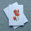 hand painted floral all occasion greetings card ( ref F 43 )