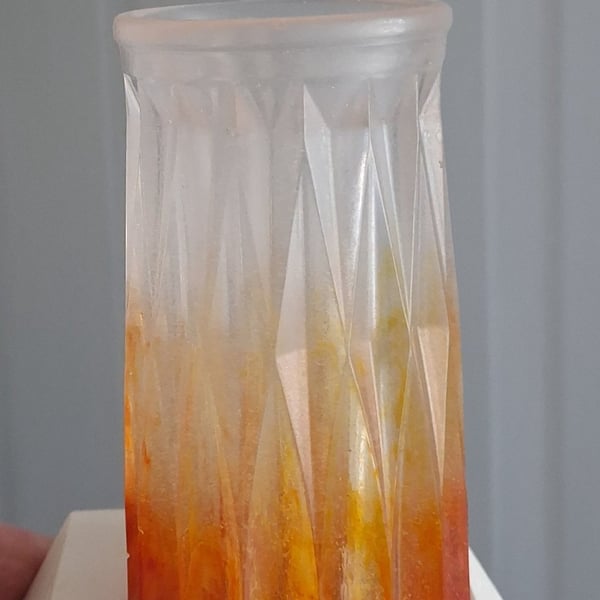 Handmade epoxy resin bud vase