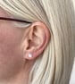 Small disc studs - recycled silver - Image 2