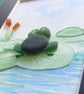 Sea Glass Frog Picture, Quirky Handmade Frog Art, One-of-a-Kind Nature Gift - Image 7