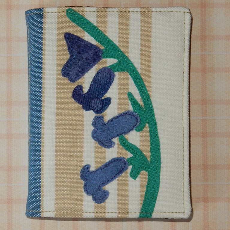Needle case - applique bluebells