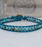 Turquoise sea sediment jasper and leather bracelet  - Image 2