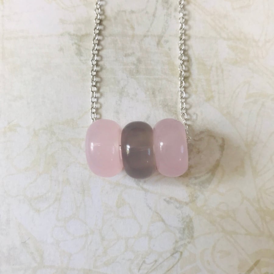 Pastel Rondelle Beaded Necklace