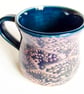 Purple Patterned Mug -Hand Thrown Stoneware Ceramic Mug - Image 2