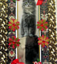 Grey Fluffy Cat - Hand Crafted Decoupage Greeting Card - Blank - 3172