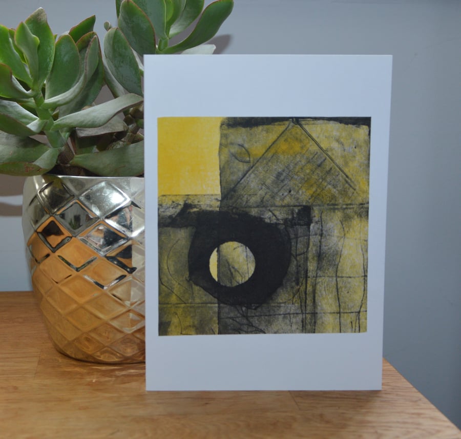 Abstract contemporary art on a card