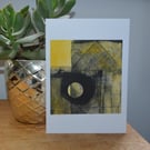 Abstract contemporary art on a card