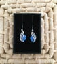 Handcrafted Drop Earrings in Blue - Image 1