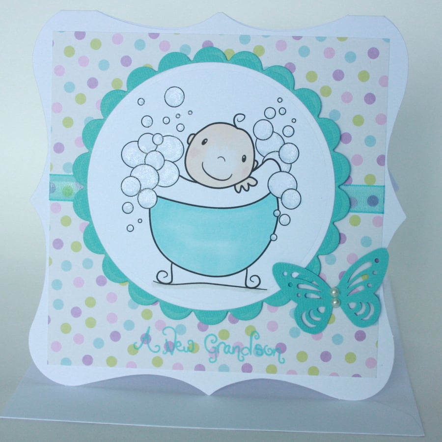 New grandson baby card