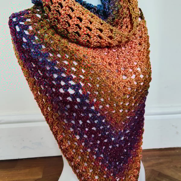 Autumn Sparkle Hooded Scarf