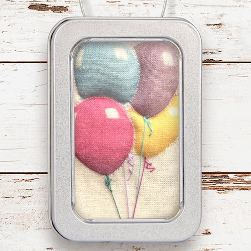 Balloons, bunch of balloons framed in tin