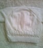 White 20 inch v Neck Cardigan with Lacy Design - Image 5
