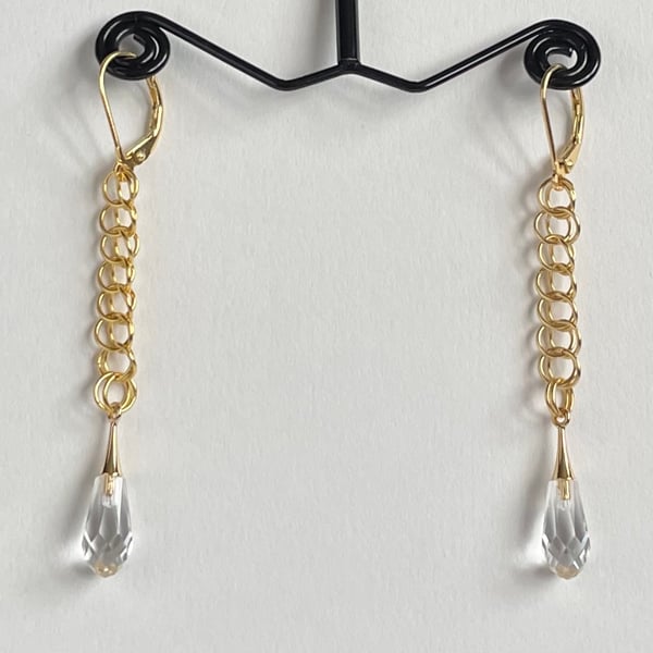 Crystal Chainmaille Earrings 