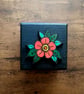 Handmade Mini Wooden Trinket Box – Traditional Tattoo Inspired Flower - Image 2