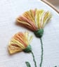 Bird with flowers embroidery art - hand embroidered picture - Image 3