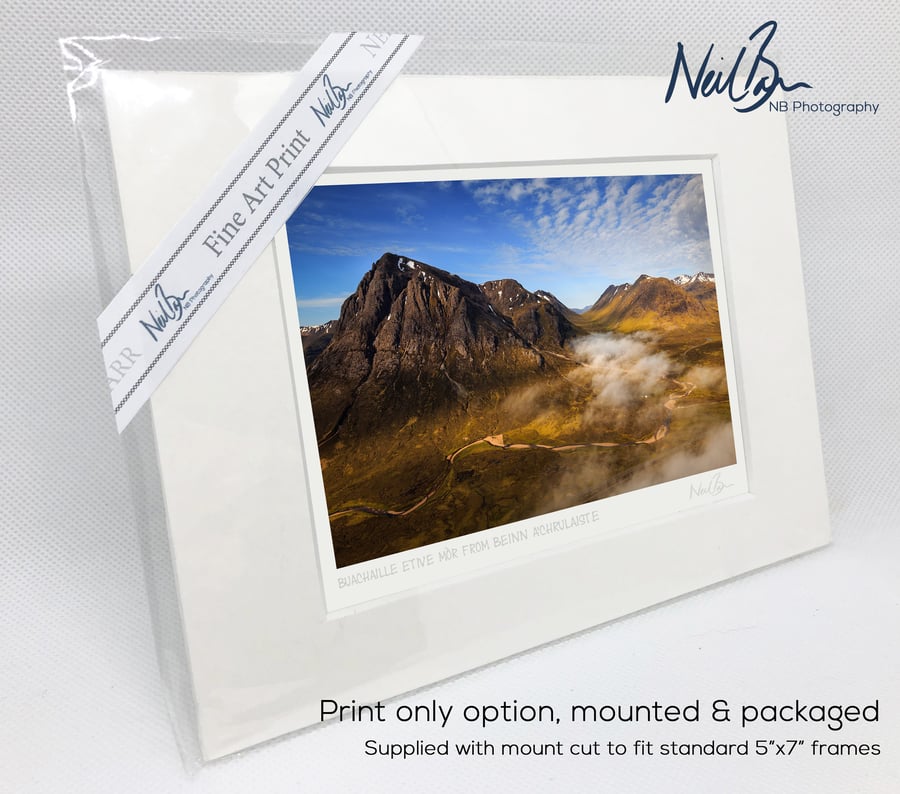 Buachaille Etive Mor, Glen Coe, Scotland - A6 (7" x 5") Unframed Print