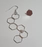 Contrasting honeycomb earrings- sterling silver - Image 1