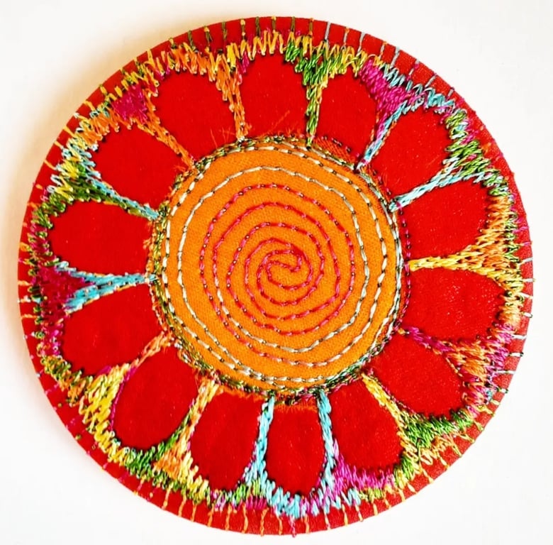 Flower Pocket Mirror 58mm Fabric Pocket Mirror Handbag Accessory