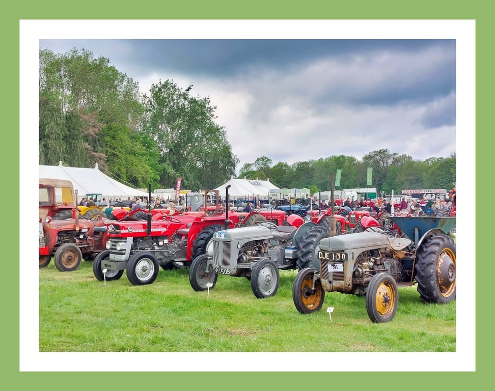  Old Tractors Greeting Card A5