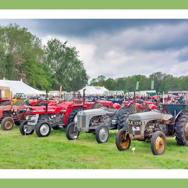  Old Tractors Greeting Card A5