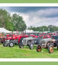 Old Tractors Greeting Card A5